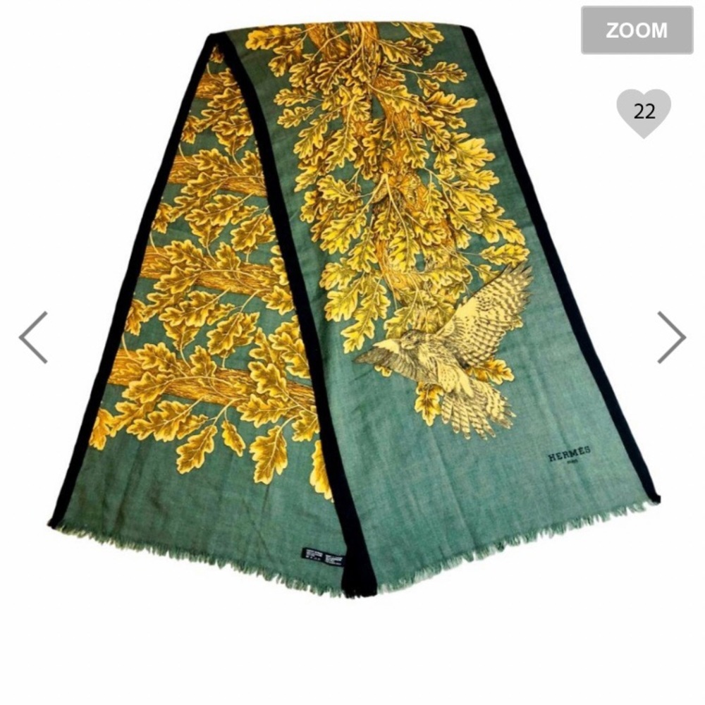 ISO Hermes Feuilles de Chene Scarf